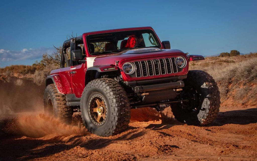 Jeep low down with big tyres