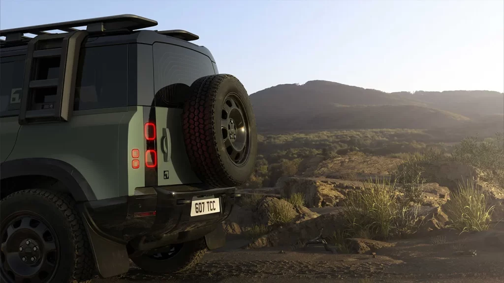 land rover defender trophy rear view