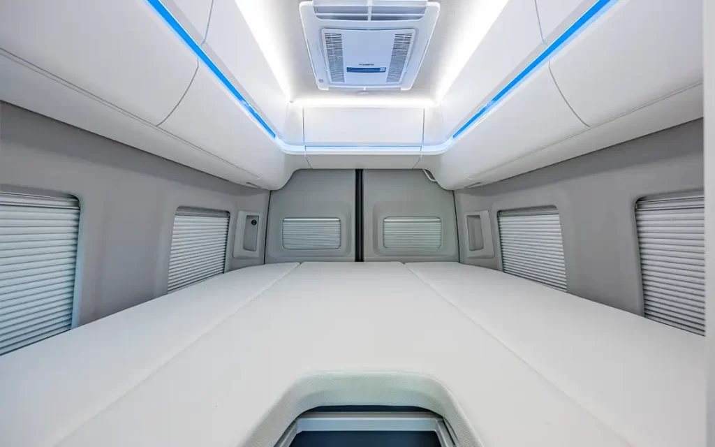 Im 680er-Modell ist das Bett längs eingebaut