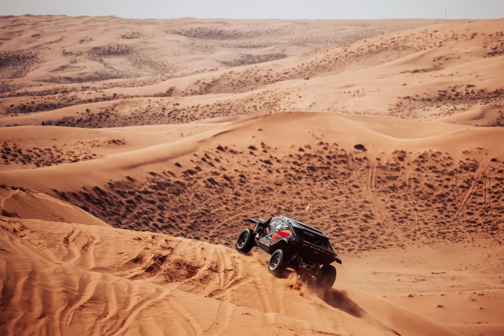 Dacia sandrider deep in the desert