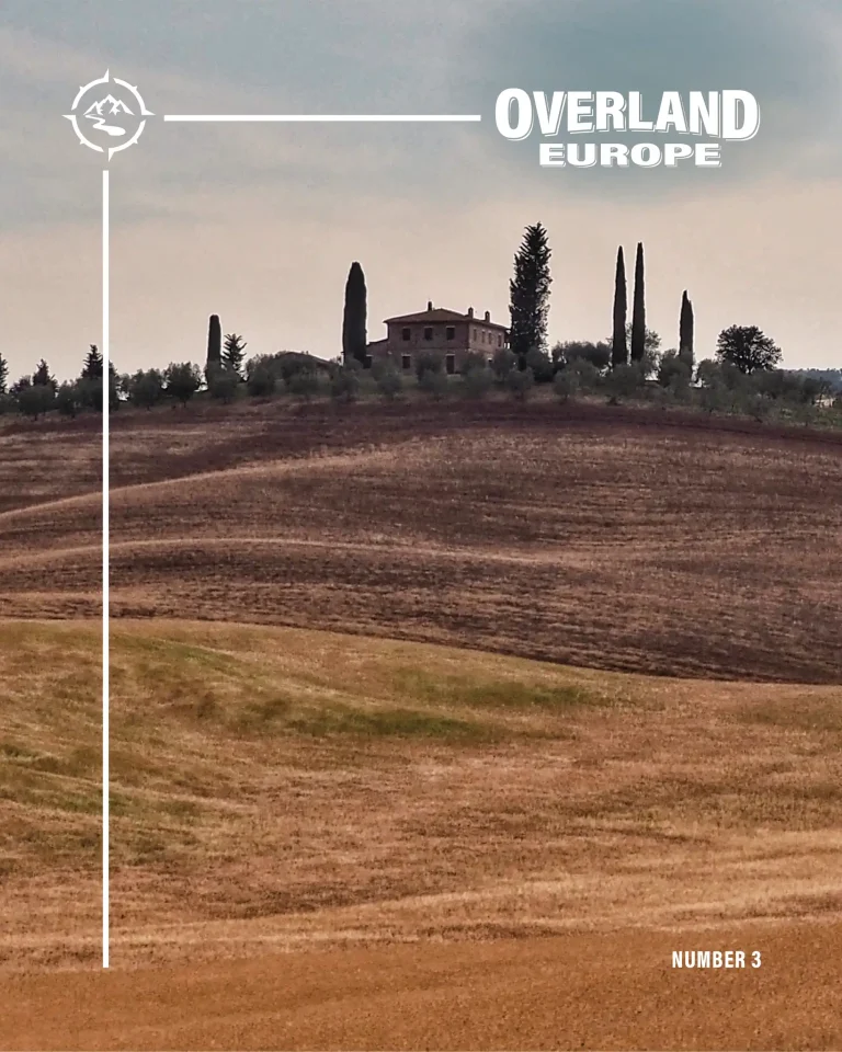 Number 3 front cover with rolling hills in the italian countryside