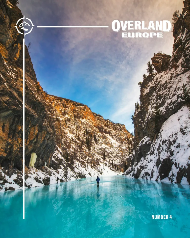 number 4 front cover winter lake between mountains