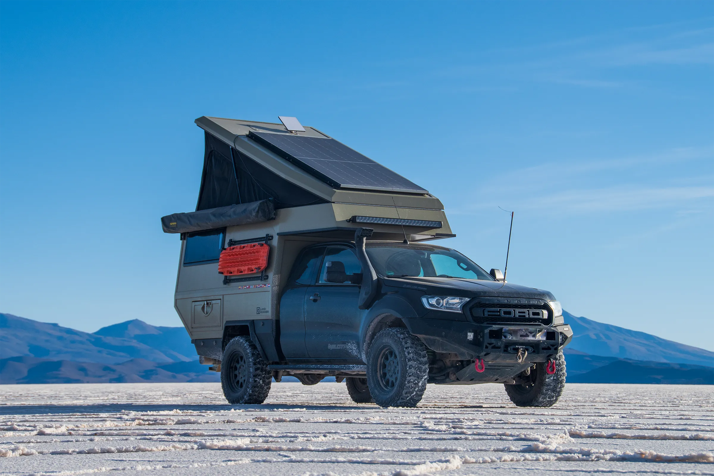 Land Roamer Ford pickup with cabin