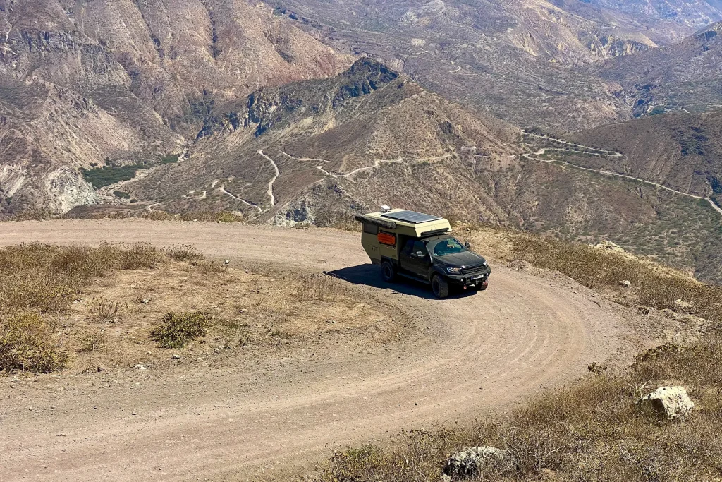 land roamer traveling in south america