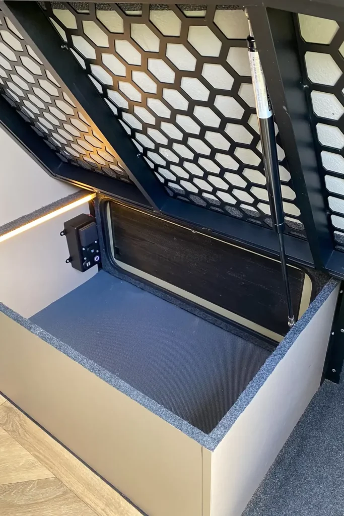 Land Roamer under-seat storage