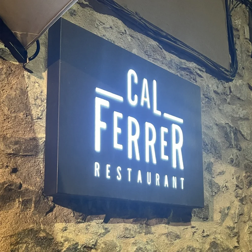 Cal Ferrer restaurant schild