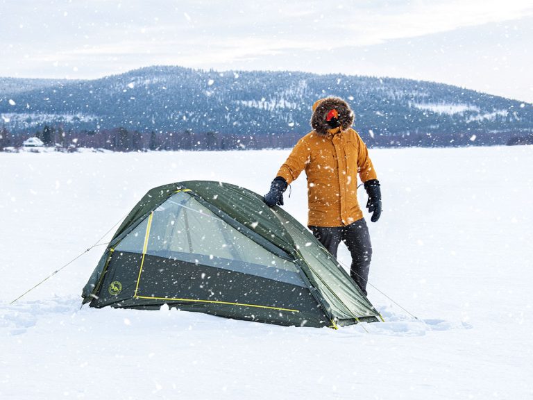 Big Agnes Crag Lake SL2 tent pitched during an Arctic camping trip.